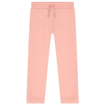 Girls Pink Logo Joggers